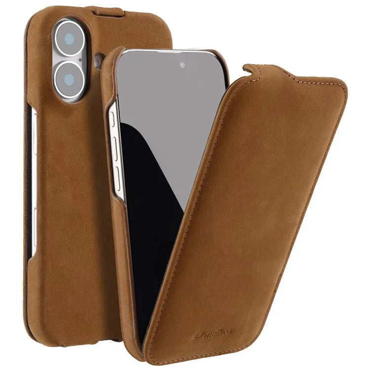 Melkco Bovine Leather Flip Case for iPhone 16 Series