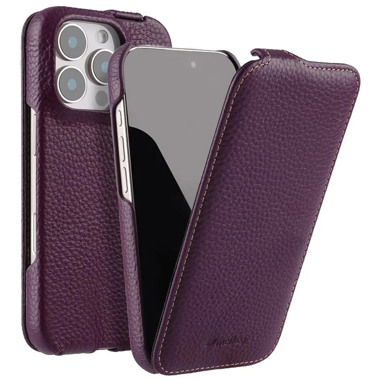 Melkco Bovine Leather Flip Case for iPhone 16 Series