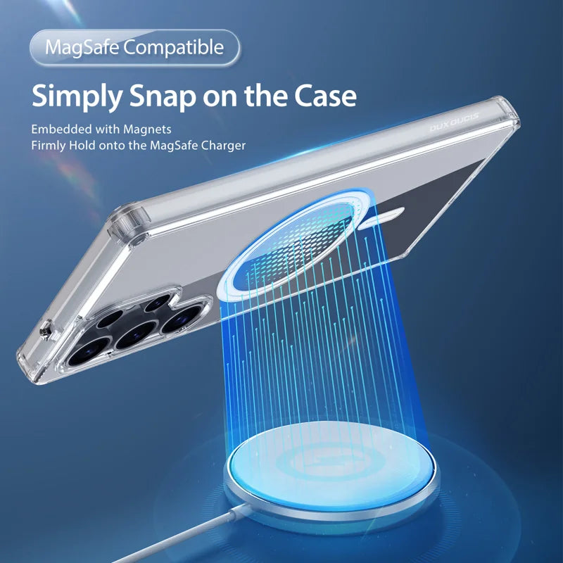 ClinX Series Magnetic Clear Phone Case for Samsung Galaxy S25 Series