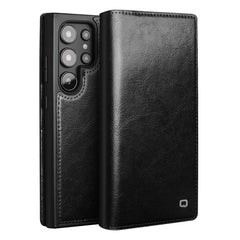 Premium Genuine Leather Wallet Case For Samsung Galaxy S22-S25 Flip Cover Black by The Case Factory