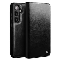 Premium Genuine Leather Wallet Case For Samsung Galaxy S22-S25 Flip Cover Black by The Case Factory