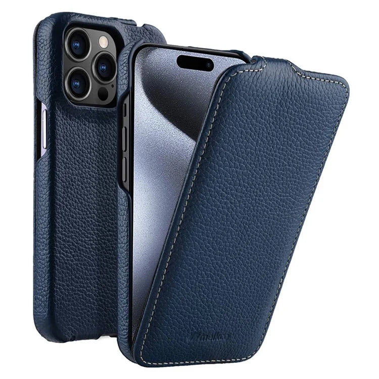 Melkco Bovine Leather Flip Case for iPhone 15 Series