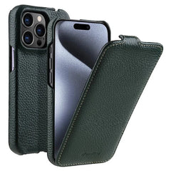 Melkco Bovine Leather Flip Case for iPhone 15 Series