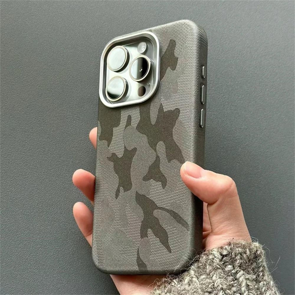 Camouflage Armor Magnetic iPhone Case