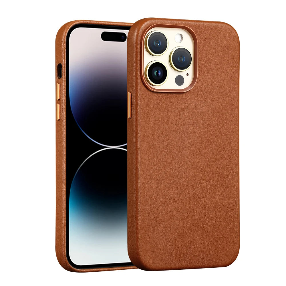 Magnetic Genuine Leather Original iPhone Case