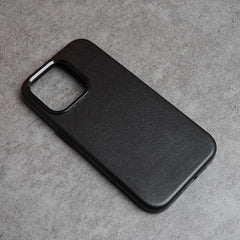 Premium Magnetic Tanned Cowhide Leather iPhone Case