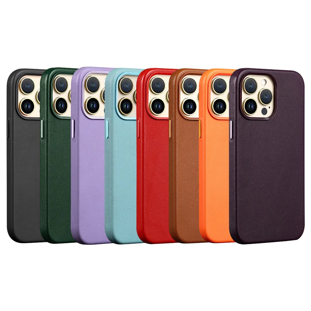 Magnetic Genuine Leather Original iPhone Case