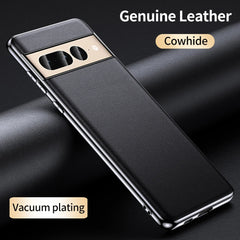 Luxury Plating Genuine Leather Google Pixel Case