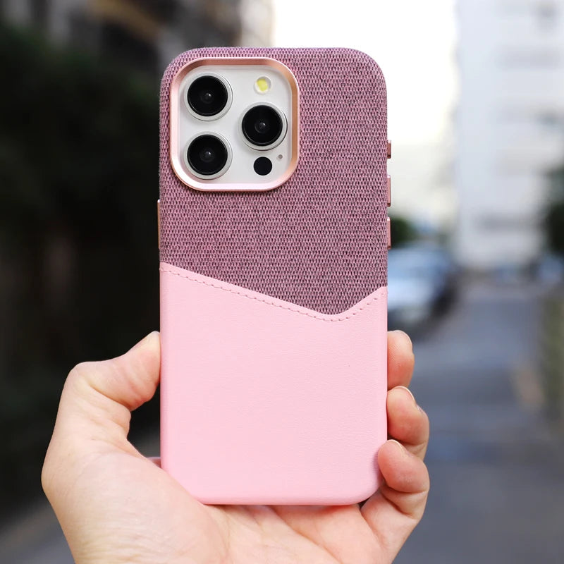 Magnetic Card Holder Leather iPhone Case