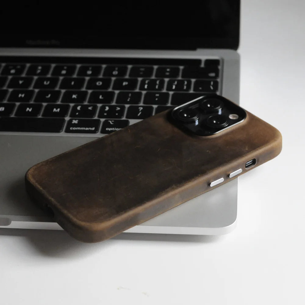 Crazy Horse Genuine Leather Case for iPhone