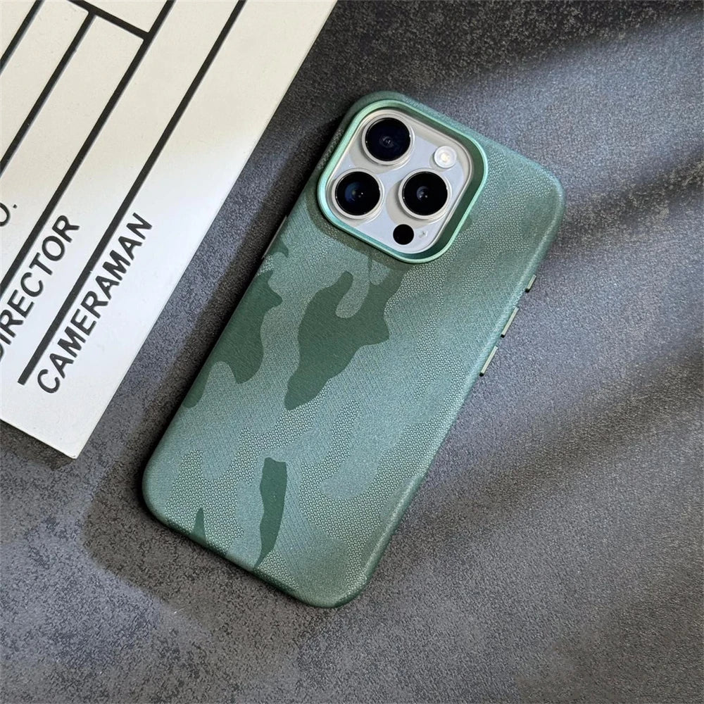 Camouflage Armor Magnetic iPhone Case