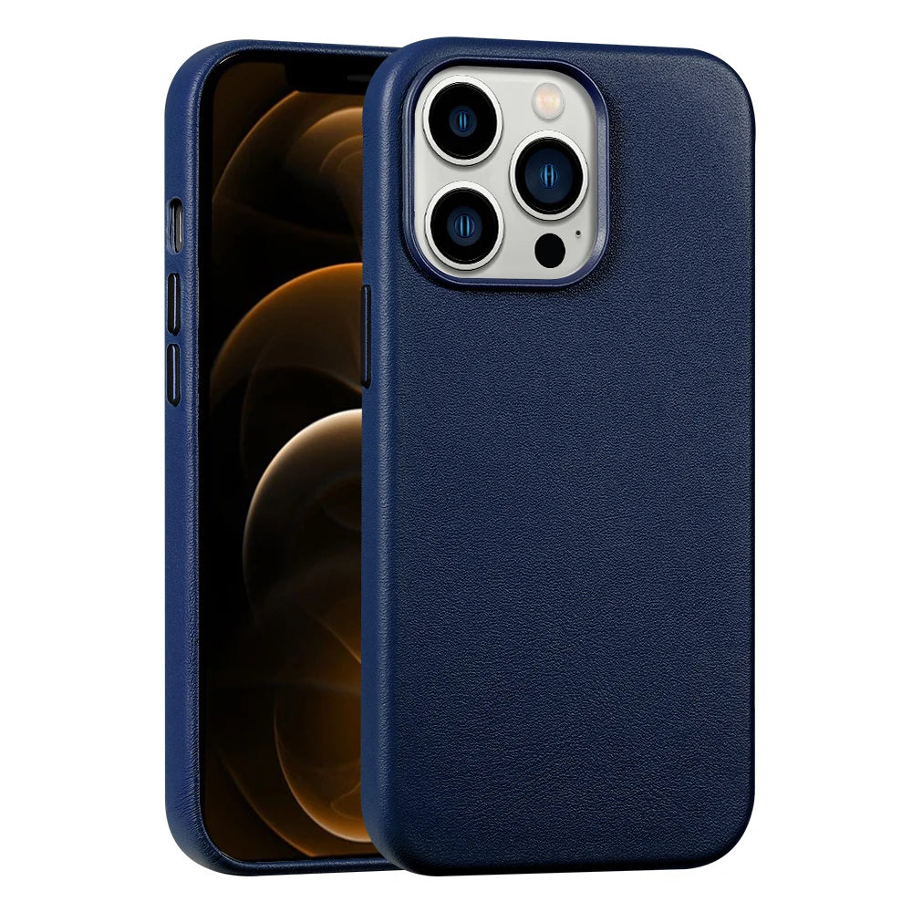 Magnetic Genuine Leather Original iPhone Case