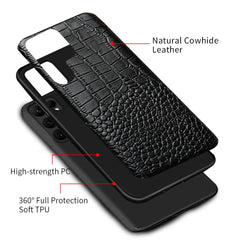 Luxury Crocodile Pattern Genuine Leather Phone Case for Samsung