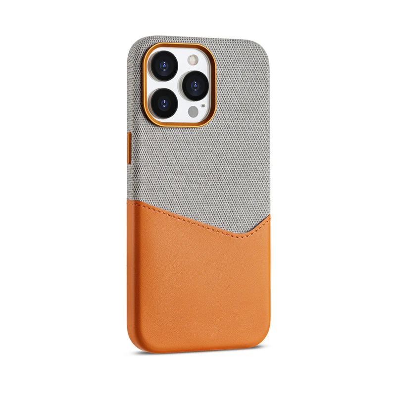 Magnetic Card Holder Leather iPhone Case