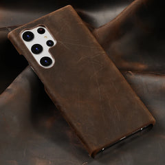 Retro Crazy Horse Leather Samsung Case