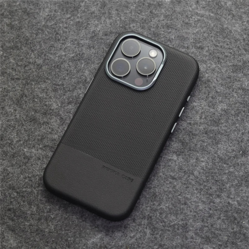 Shockproof Magnetic Wireless Charging Leather Case For iPhone