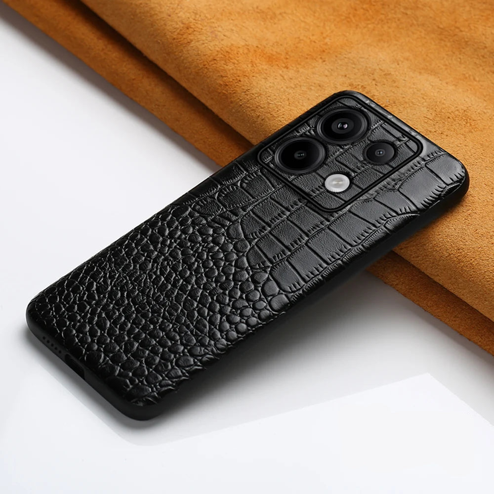 Luxury Crocodile Pattern Genuine Leather Phone Case for Xiaomi