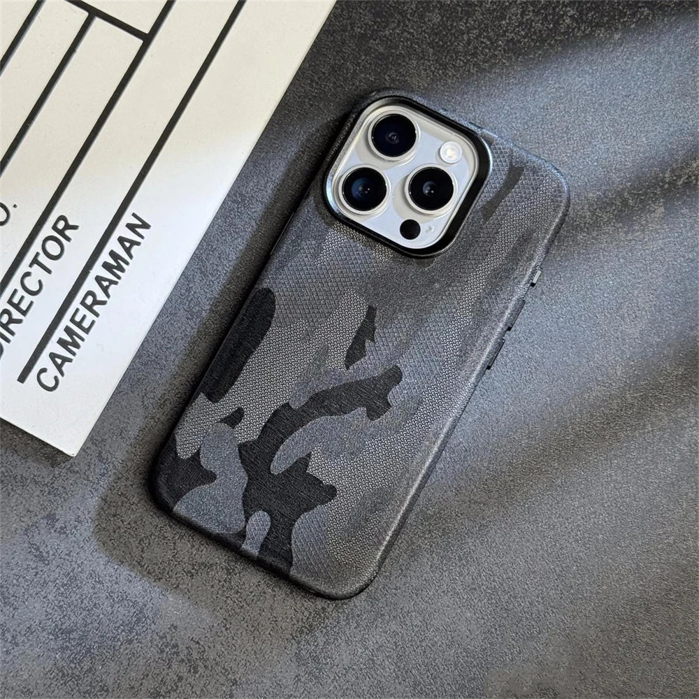 Camouflage Armor Magnetic iPhone Case