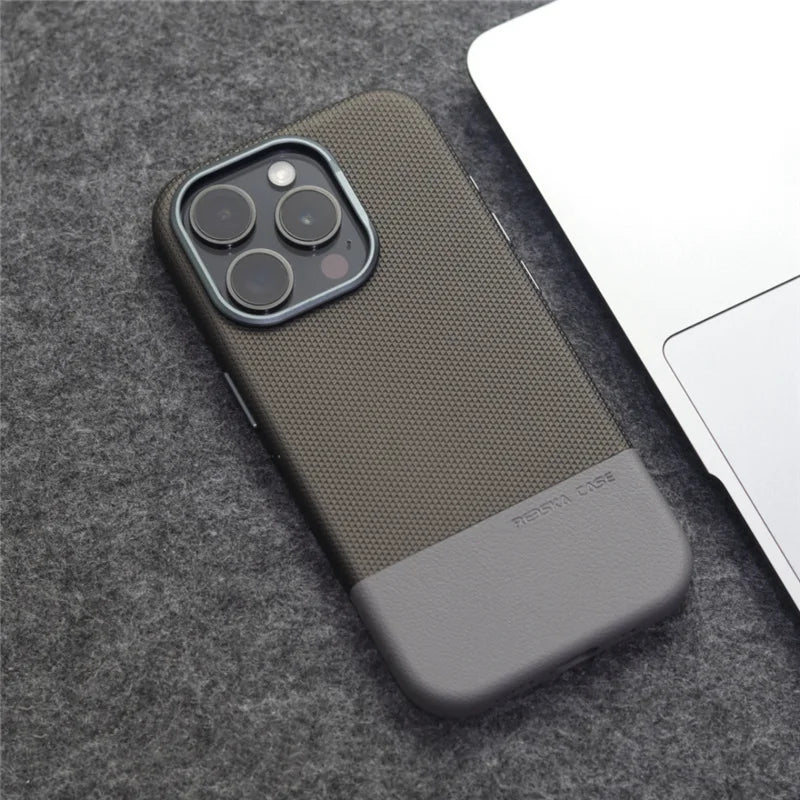 Shockproof Magnetic Wireless Charging Leather Case For iPhone