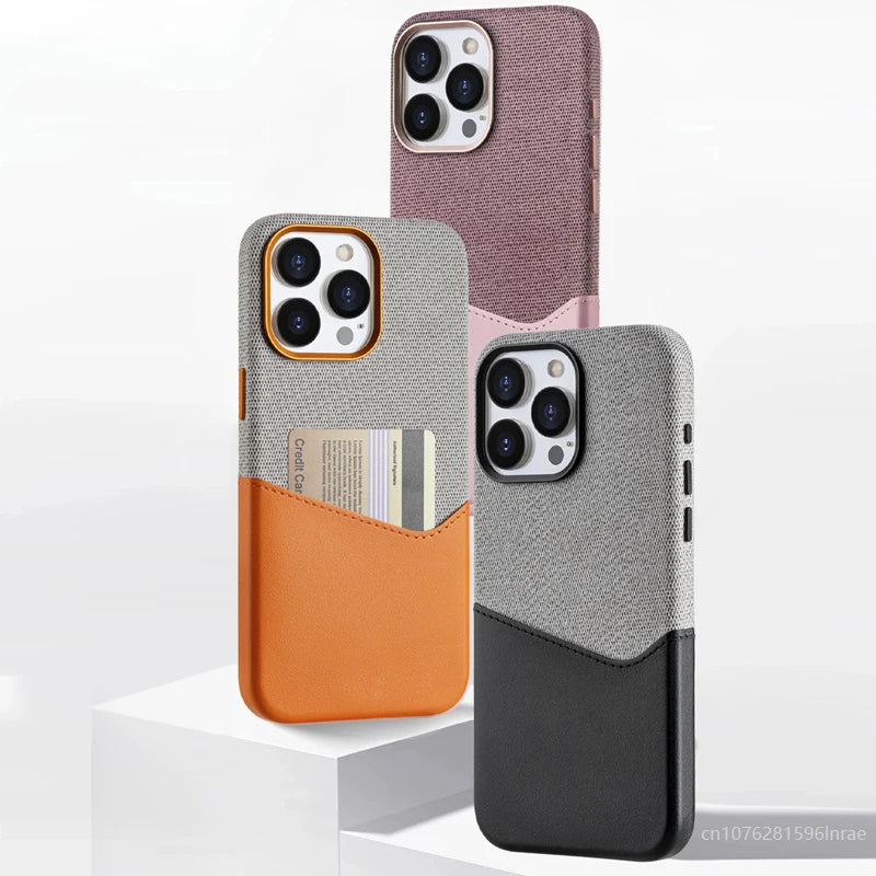 Magnetic Card Holder Leather iPhone Case