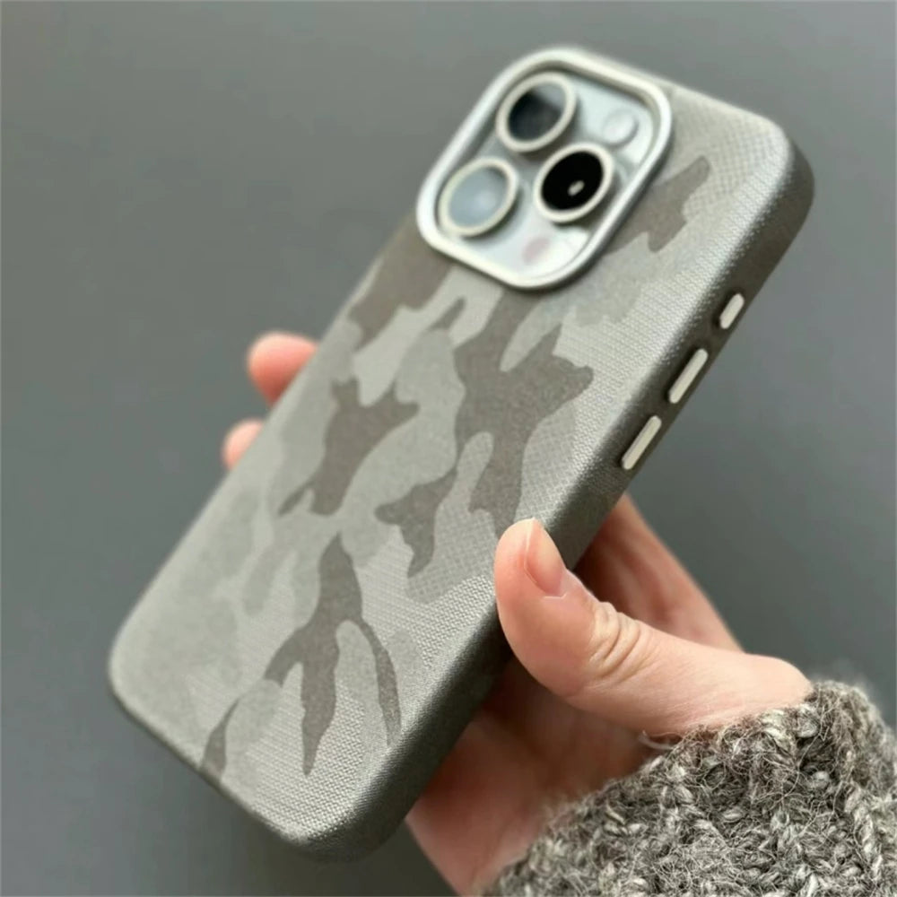 Camouflage Armor Magnetic iPhone Case