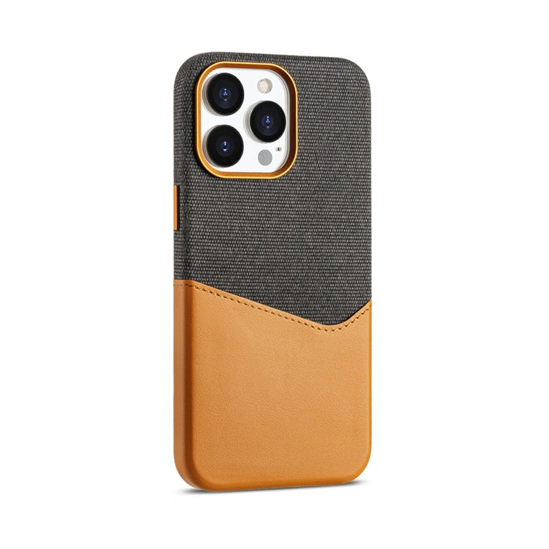 Magnetic Card Holder Leather iPhone Case