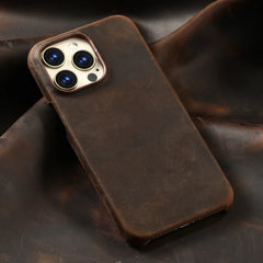 Retro Crazy Horse Leather iPhone Case