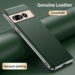 Luxury Plating Genuine Leather Google Pixel Case