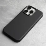 Italian Nappa Leather iPhone Case (Black) - Image 2