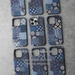 Japanese Sevenberry Cotton Fabric iPhone Case - Image 3