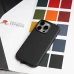 Italian Nappa Leather iPhone Case (Black) - Image 6