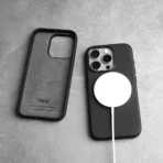 Italian Nappa Leather iPhone Case (Black) - Image 8