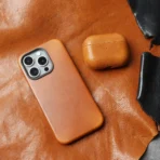 Magnetic Genuine Tanned Cowhide Leather iPhone Case - Image 10