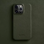 Melkco Genuine Bovine Leather iPhone Case - Olive Green