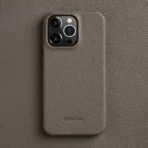 Melkco Genuine Bovine Leather iPhone Case - Elephant Gray