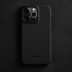 Melkco Genuine Bovine Leather iPhone Case - Black