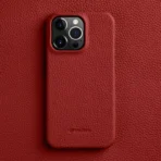 Melkco Genuine Bovine Leather iPhone Case - Red