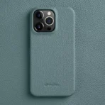 Melkco Genuine Bovine Leather iPhone Case - Linen Blue