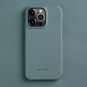 Melkco Genuine Bovine Leather iPhone Case - Linen Blue