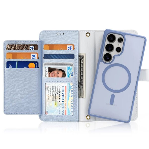 LAWA Detachable Magnetic Leather Wallet Case For Galaxy S25 Series Flip Cover by The Case Factory