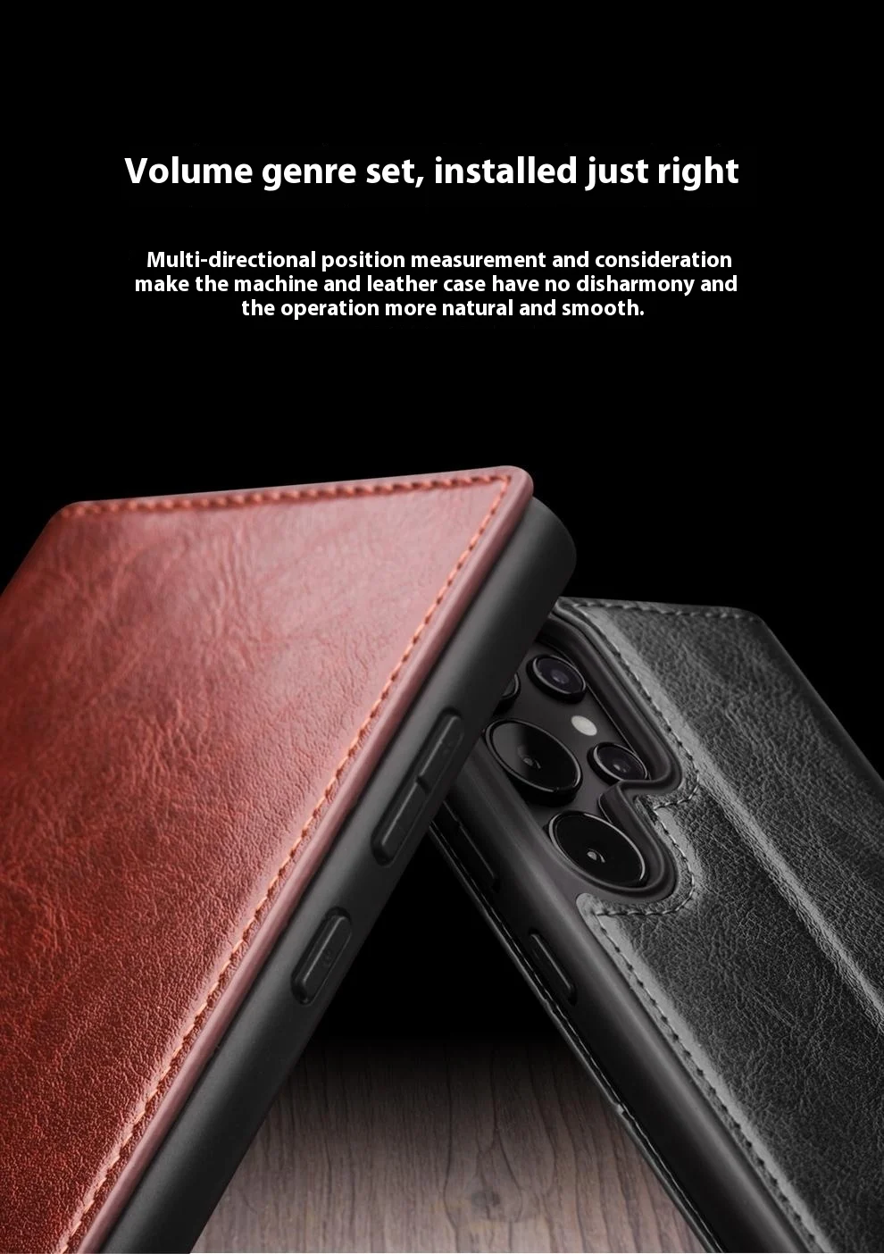QIALINO For Samsung Galaxy S25 Case Wallet Flip Stand Phone Cover Genuine Cow Leather - Black 8