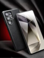 Magnetic Genuine Nappa Leather Case for Samsung Galaxy S25 Ultra by QIALINO