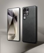 Magnetic Genuine Nappa Leather Case for Samsung Galaxy S25 Ultra by QIALINO