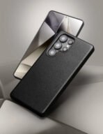 Magnetic Genuine Nappa Leather Case for Samsung Galaxy S25 Ultra by QIALINO
