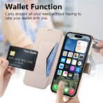 CASENEO Magnetic Detachable 2-in-1 Wallet iPhone Case Leather Cover - RFID Blocking, Built-in Camera Lens Protection - Image 8