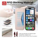 CASENEO Magnetic Detachable 2-in-1 Wallet iPhone Case Leather Cover - RFID Blocking, Built-in Camera Lens Protection - Image 9
