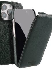 Melkco Bovine Leather Flip Case For iPhone Vertical Cover Green by The Case Factory