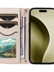 Crossbody Swappable Wrist Strap Leather Wallet iPhone Case by The Case Factory
