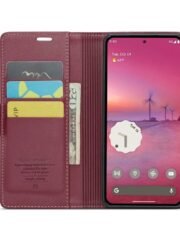 RFID Blocking Card Holder Leather Flip Case For Google Pixel by The Case Factory