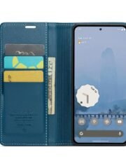 RFID Blocking Card Holder Leather Flip Case For Google Pixel by The Case Factory